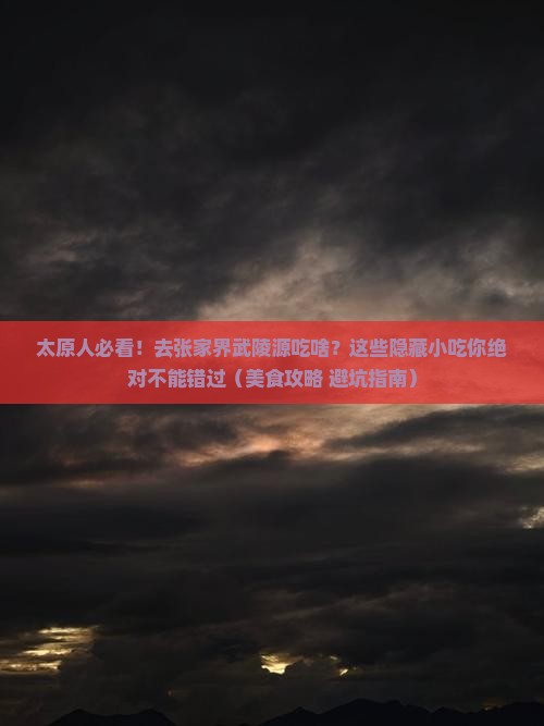太原去张家界武陵源旅游小吃