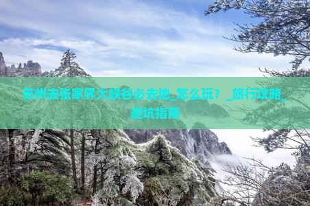 苏州去张家界大峡谷必去地