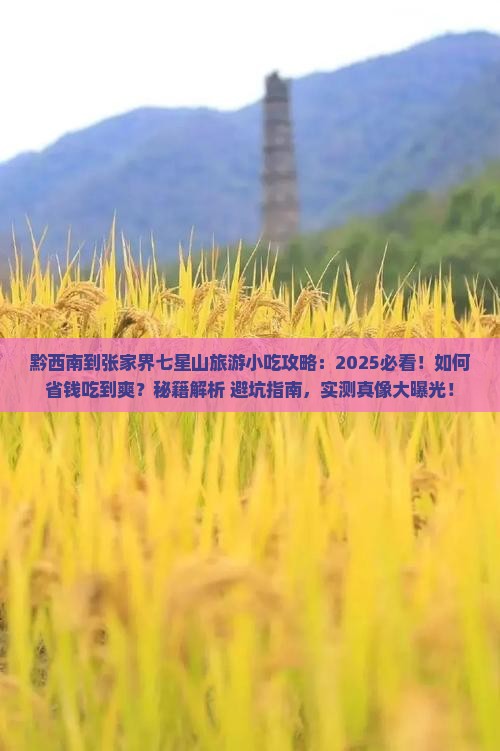 黔西南到张家界七星山旅游小吃
