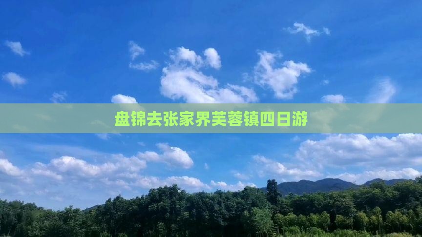 盘锦去张家界芙蓉镇四日游