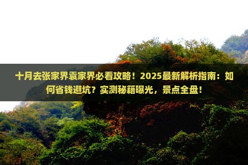 十月去张家界袁家界攻略