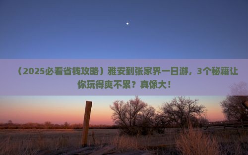 雅安到张家界一日