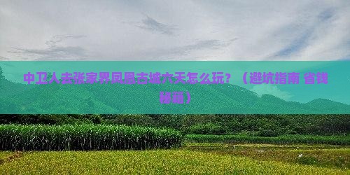 中卫去张家界凤凰古城六日游