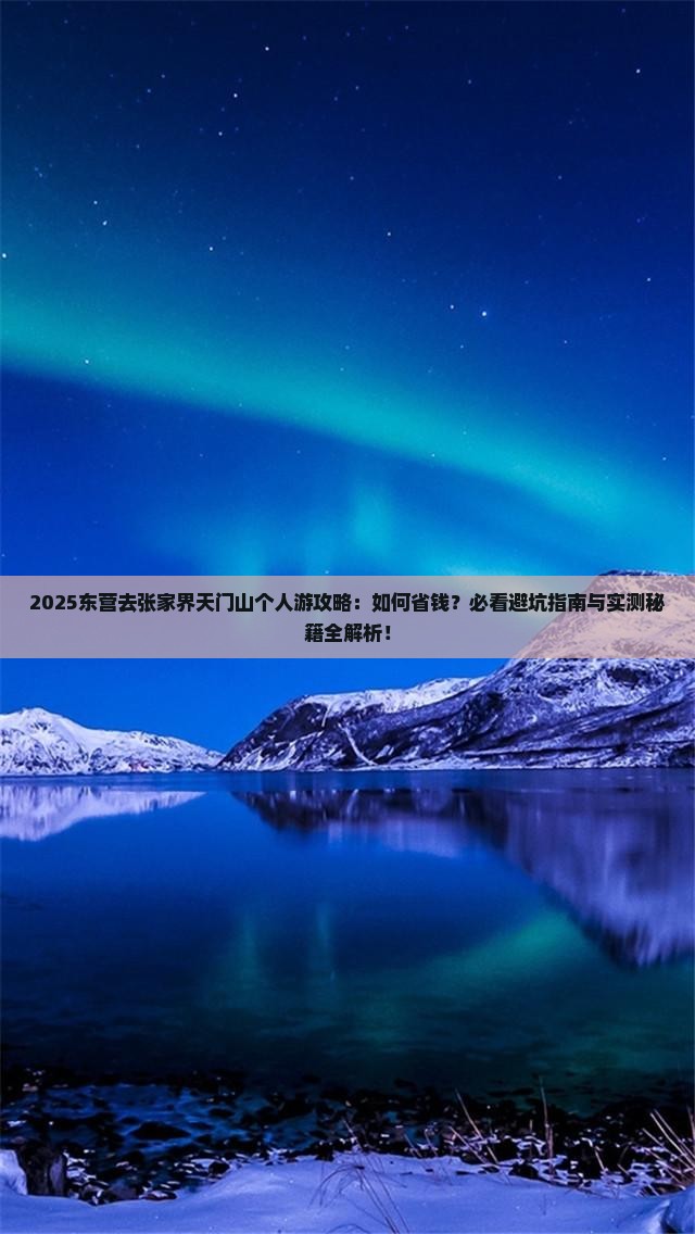 东营去张家界天门山个人游