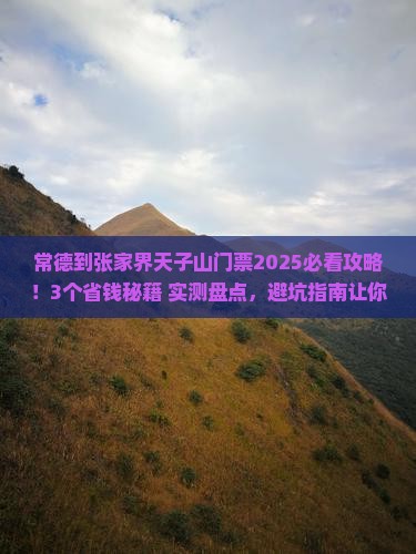 常德到张家界天子山门票