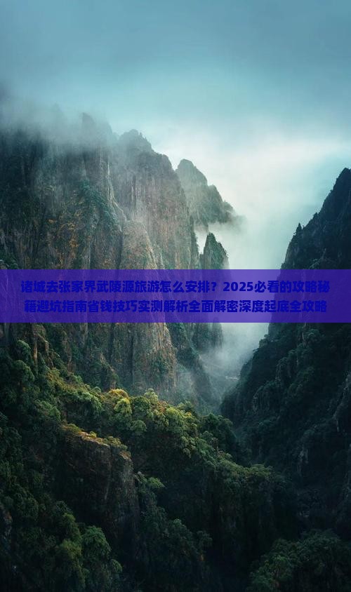 诸城去张家界武陵源旅游