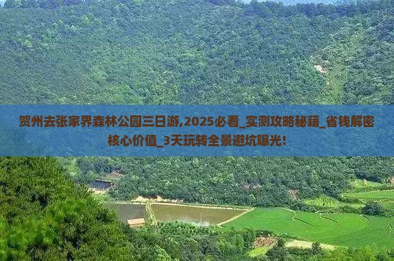 贺州去张家界森林公园三日游
