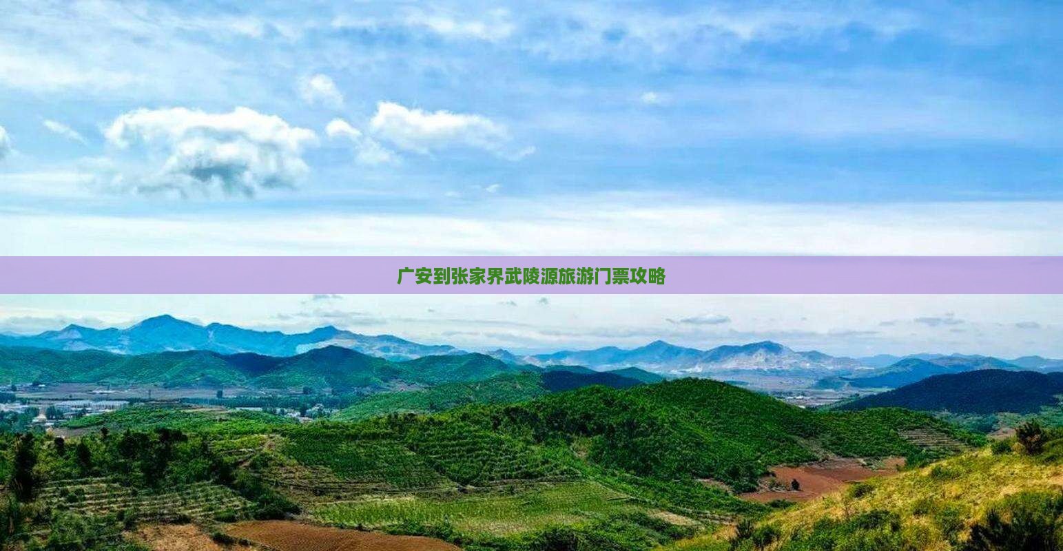 广安到张家界武陵源门票