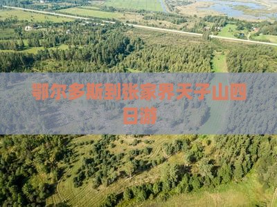 鄂尔多斯到张家界天子山四日游