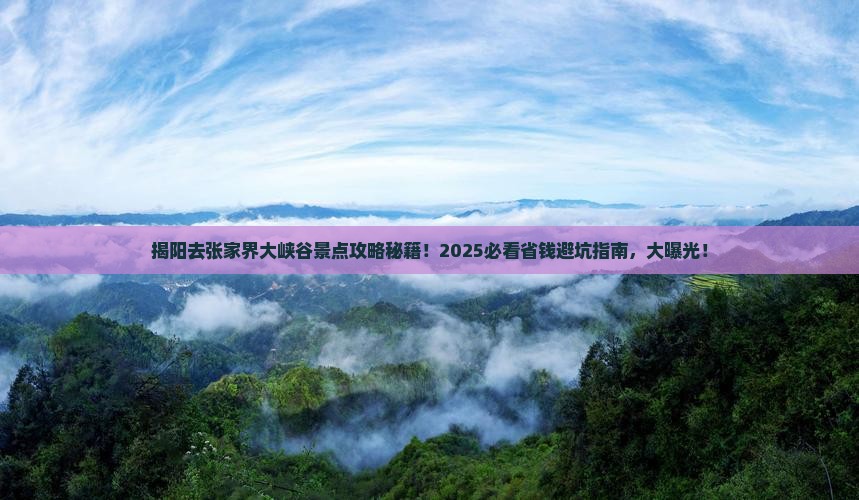 揭阳去张家界大峡谷景点