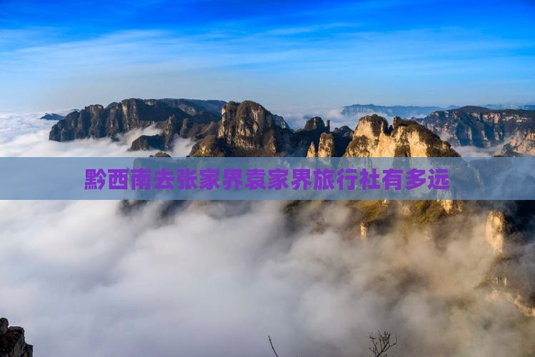 黔西南去张家界袁家界旅行社