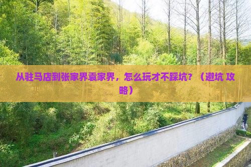 驻马店到张家界袁家界旅游