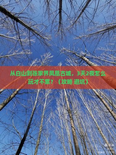 白山去张家界凤凰古城自由行