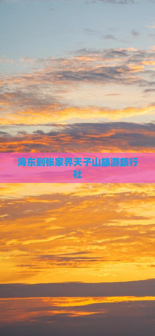 海东到张家界天子山旅行社