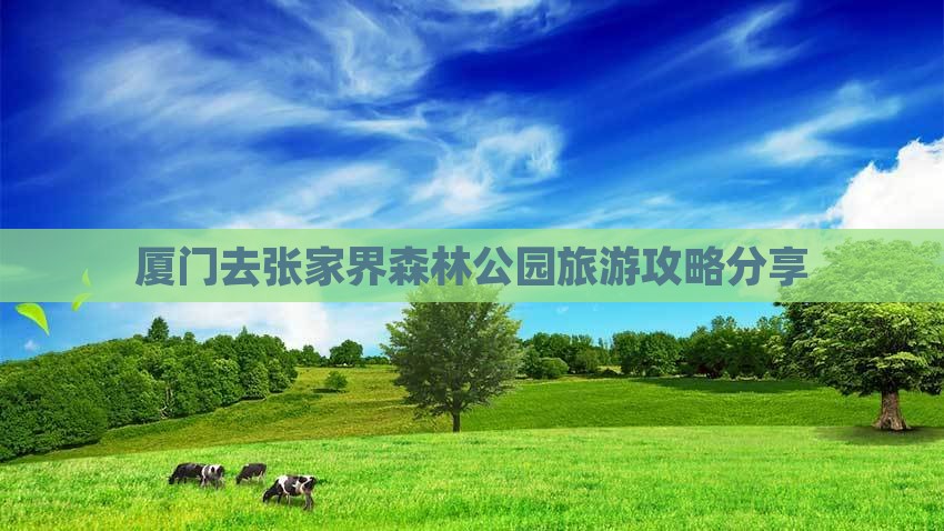 厦门去张家界森林公园旅游